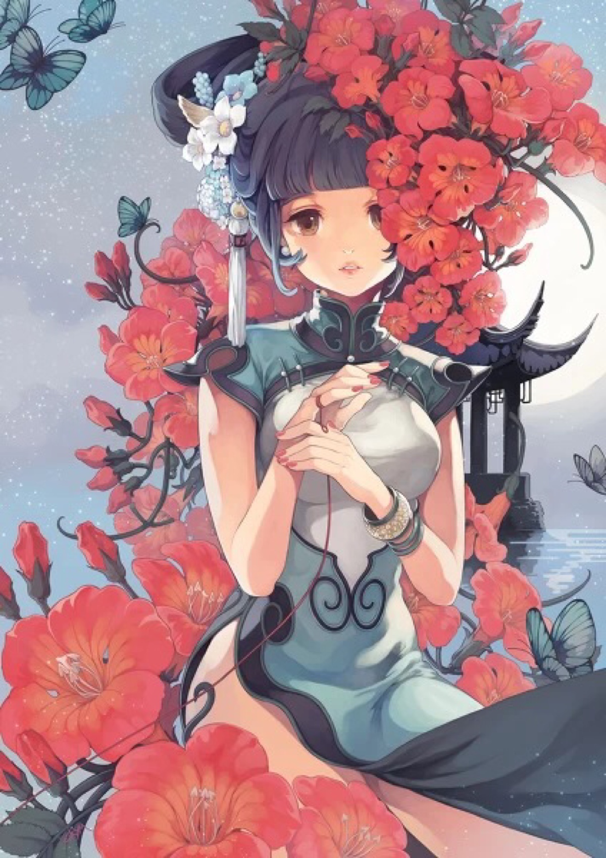 古典與現(xiàn)代完美交融，旗袍動漫美女風(fēng)采展示